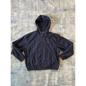 Ralph Lauren Polo Sport Blue Lightweight Spring Hooded Jacket Mens Medium